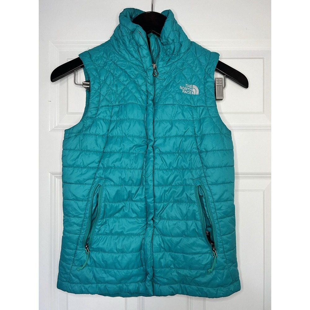 The North Face Womens Full Zip Harway Insulated Vest Sleeveless Blue Size XS